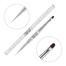 NAILSOFTHEDAY Professional Brush 2-in-1: Liner + Oval