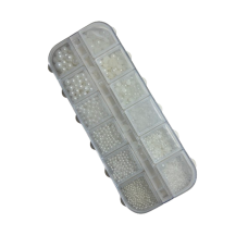  Sada Perliček Na Nehty, bílé